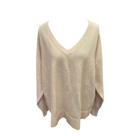 Lucky Brand Cloud Soft V-Neck Sweater Straw Heather (Size L) NWOT - Picture 7 of 13